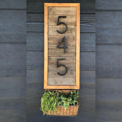 Hausnummer Schild Edelstahl Modern