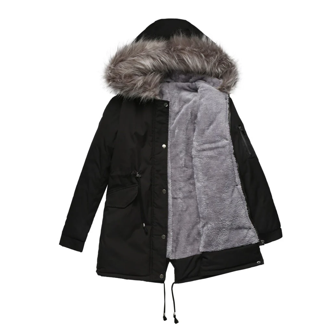 Damen Winterjacke Warm Langärmlig Waterproof