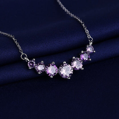 Sterling Silber Halskette mit Moissanit Schmuck