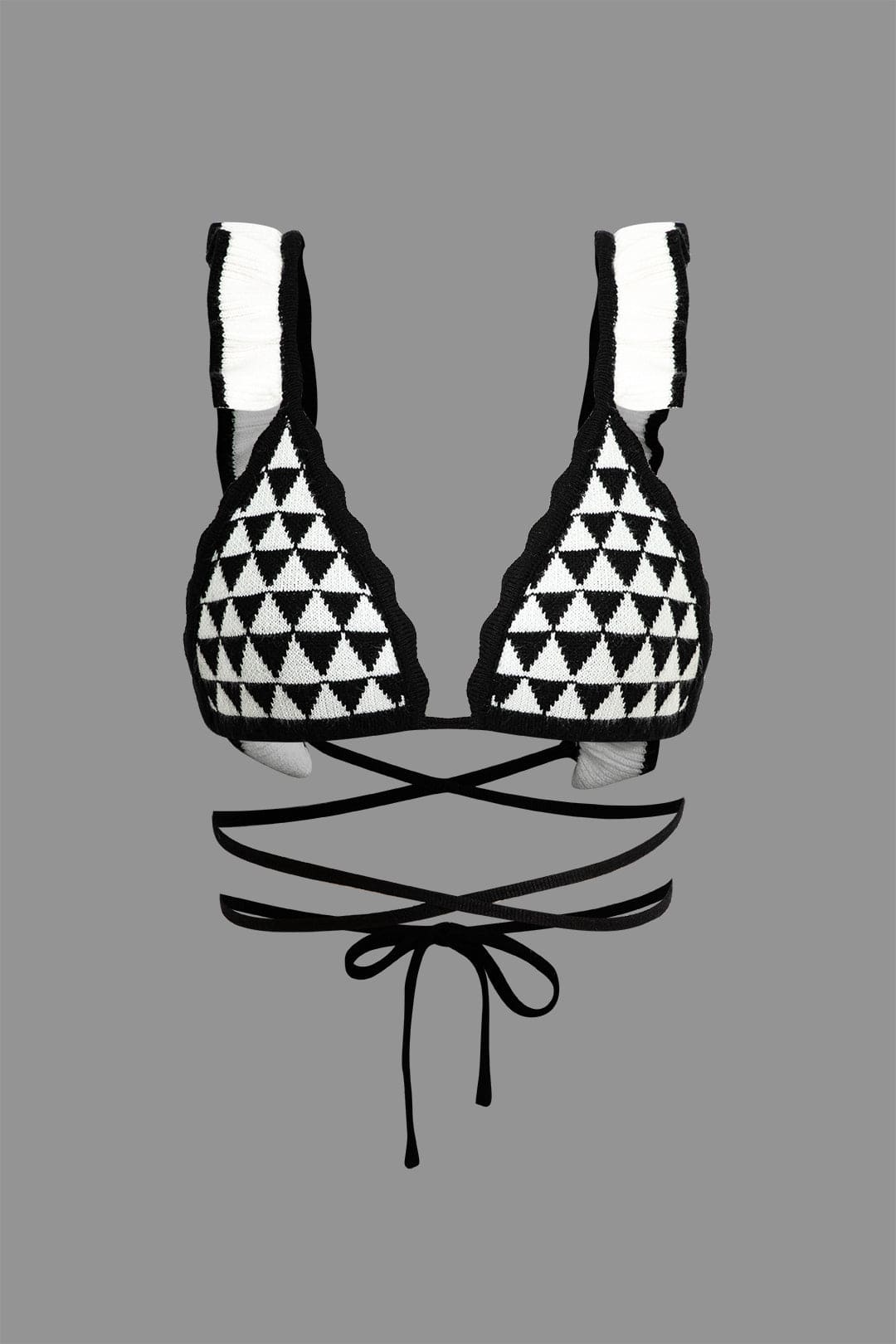 Strand-Bikini Set Häkel Top mit Rüschenrock