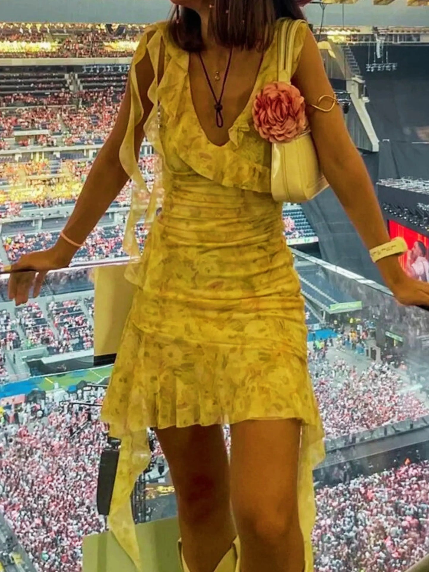 Sommerkleid Geblümt Rüschen Minikleid Frauen - BerlinGlamour