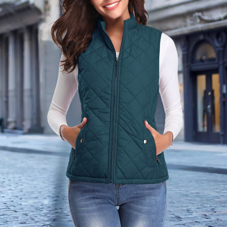 Damen Steppjacke Elegant mit Reißverschluss