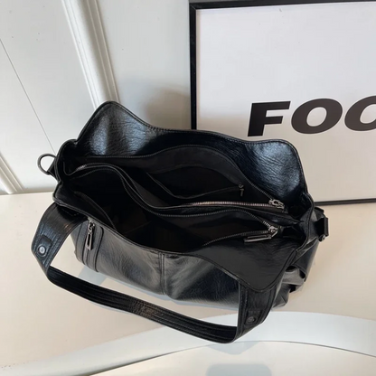 Vegane Schultertasche mit Crossbody-Option Stilvoll Braun