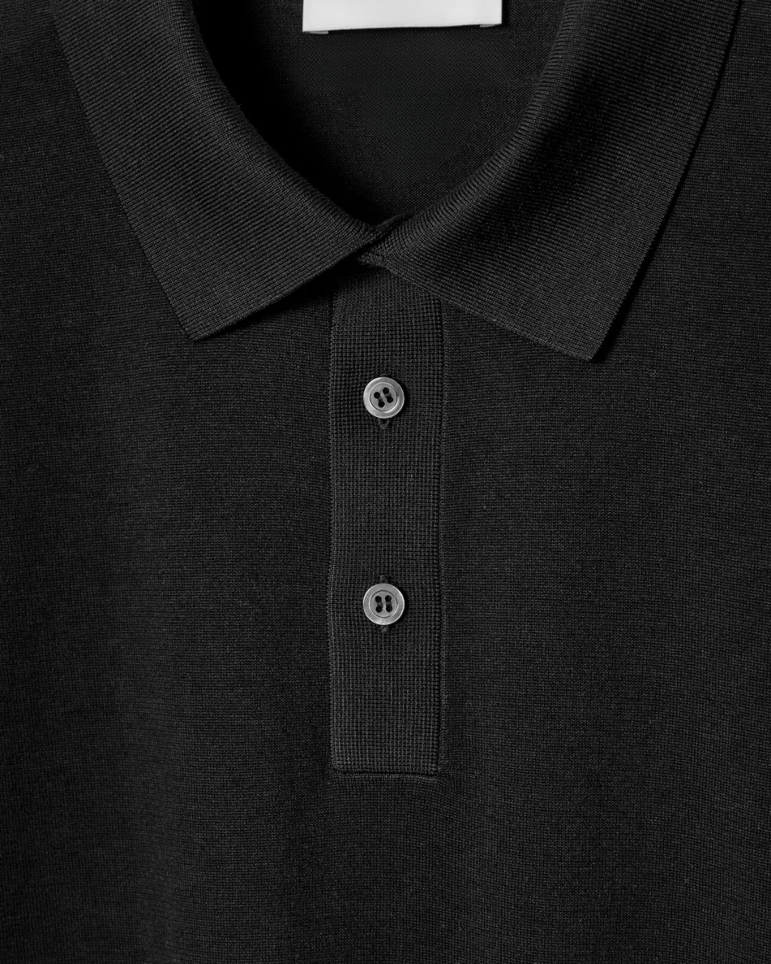 Seidenpoloshirt Schwarz Elegantes Herrenshirt