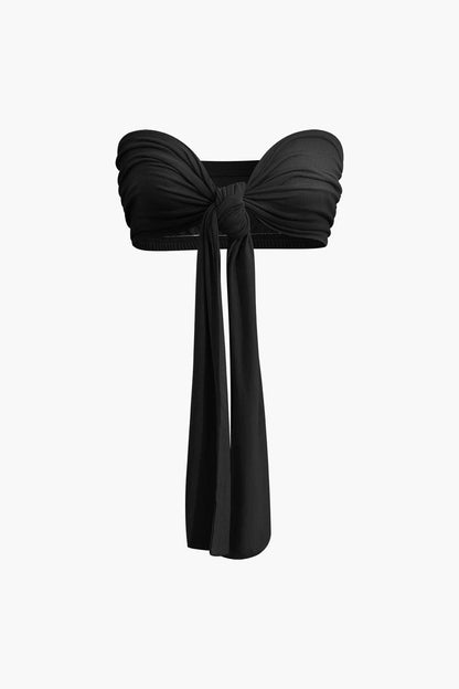Elegantes Frauen Zweiteiler Set Schleifen Bikinihose