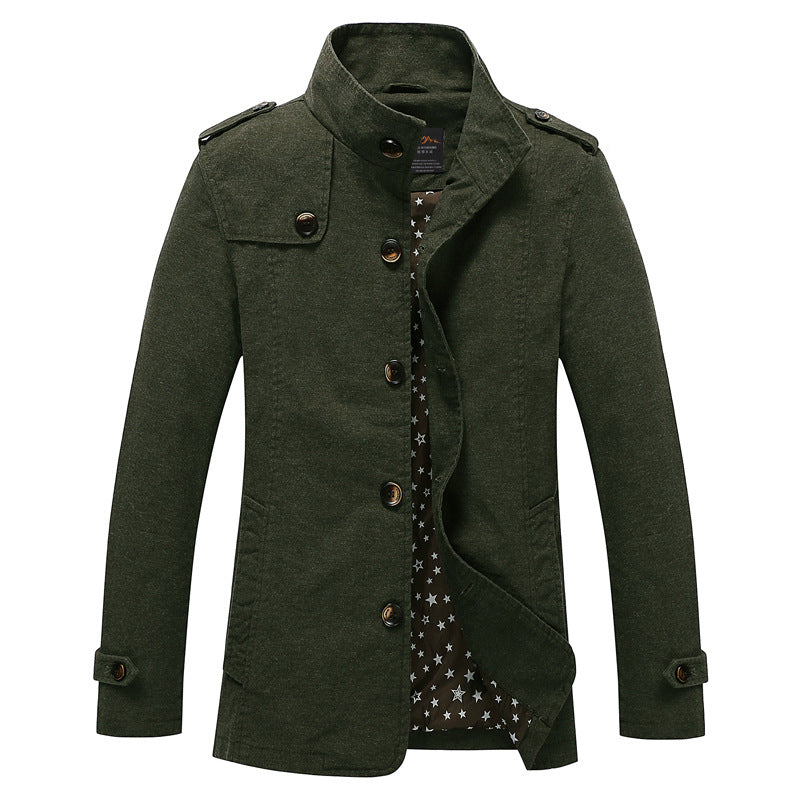 Herren Steppjacke Modern hoher Kragen Winterjacke
