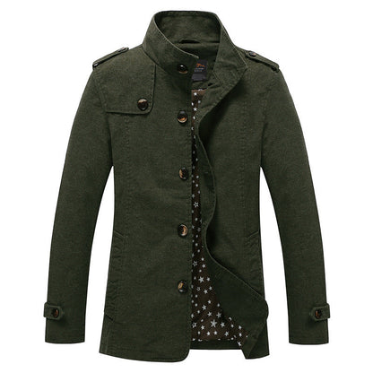 Herren Steppjacke Modern hoher Kragen Winterjacke