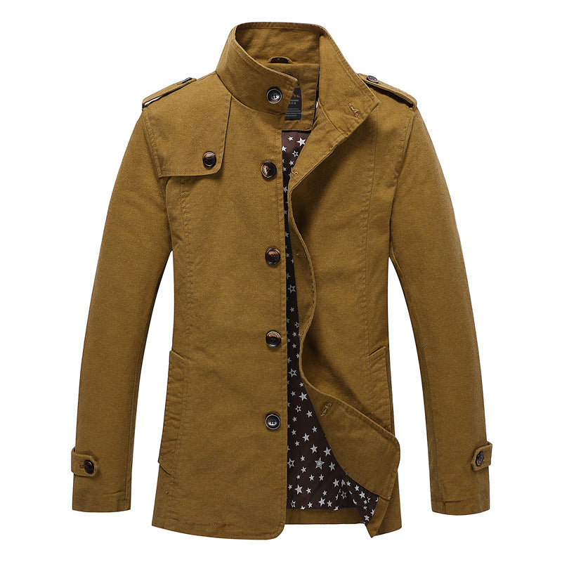 Herren Steppjacke Modern hoher Kragen Winterjacke