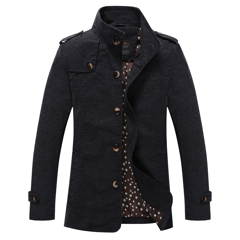 Herren Steppjacke Modern hoher Kragen Winterjacke