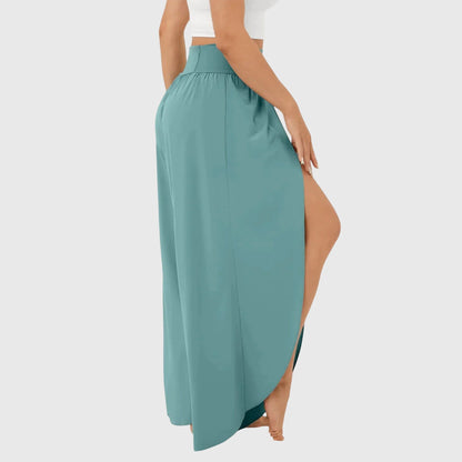 Damenhose Weit Boho Stil mit Schlitz