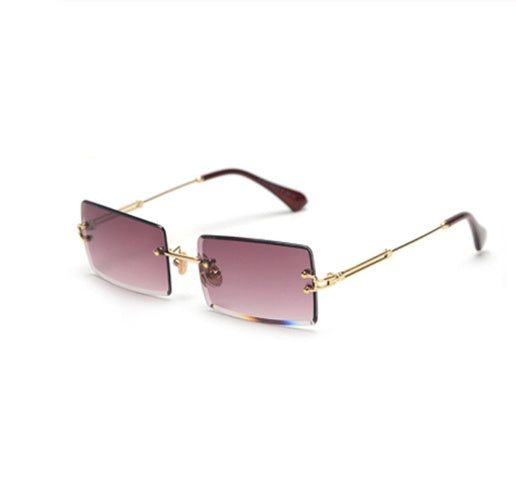 Modische Retro Sonnenbrille Rechteckig Damen
