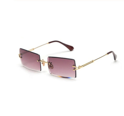 Modische Retro Sonnenbrille Rechteckig Damen