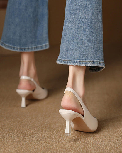 Stilettos High Heels Spitzer Zehenpartie Einfarbig - BerlinGlamour