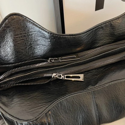 Vegane Schultertasche mit Crossbody-Option Stilvoll Braun