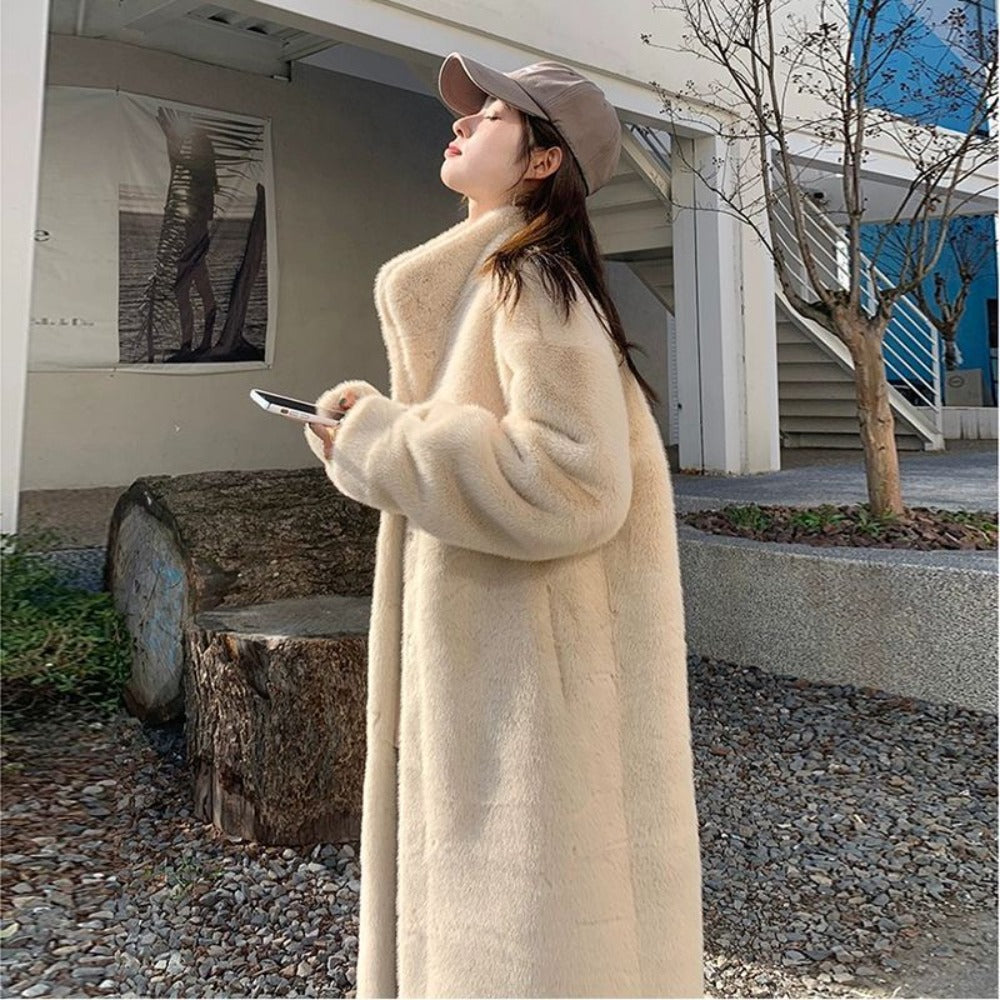 Kunstfelljacke Damen Glamour Winter