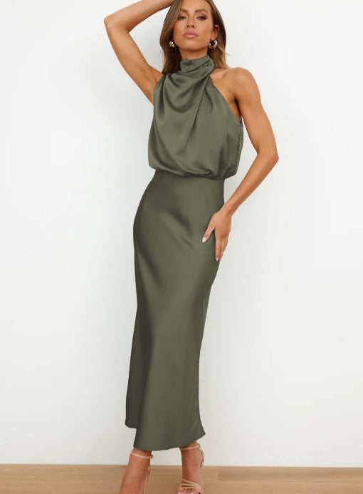 Elegantes Damenkleid Leichter Stoff Sommerkleid Modern