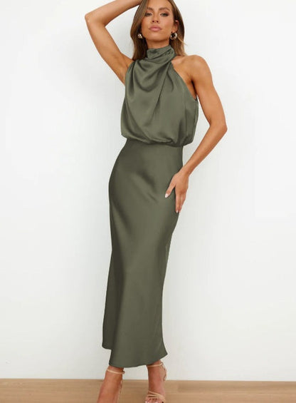 Elegantes Damenkleid Leichter Stoff Sommerkleid Modern