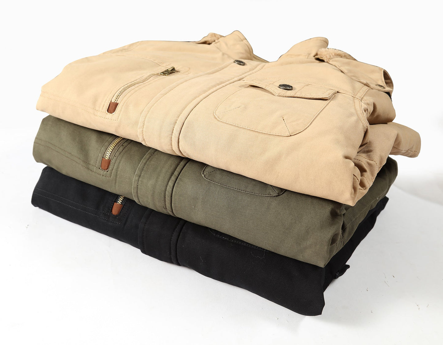 Herren Outdoor-Jacke Warm mit Fleecefutter und Kapuze