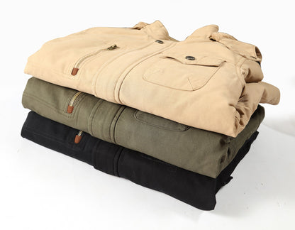 Herren Outdoor-Jacke Warm mit Fleecefutter und Kapuze