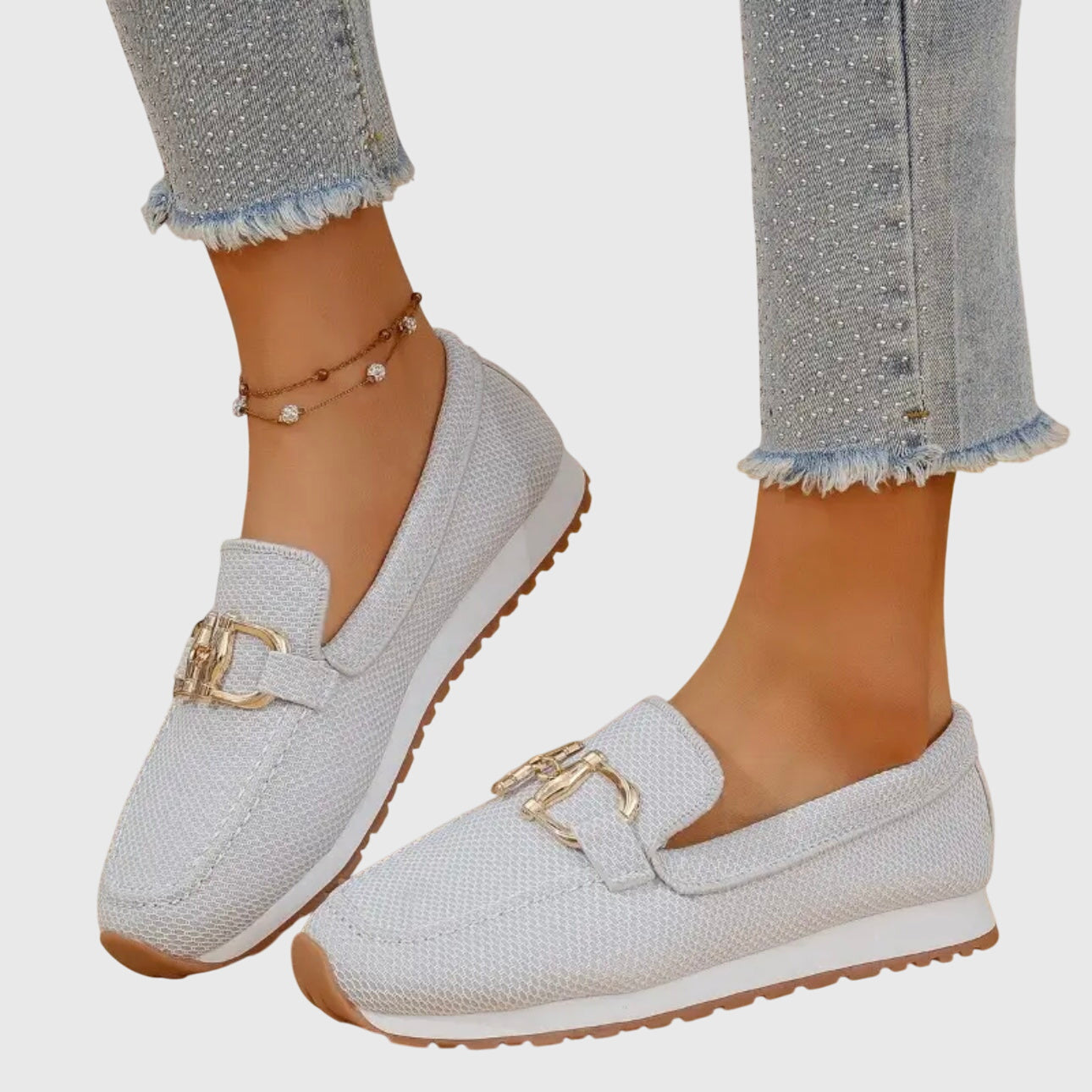 Damen Slip-On Loafer Schuhe Bequem Frühling