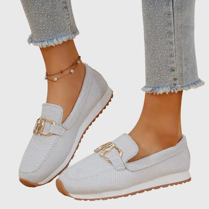 Damen Slip-On Loafer Schuhe Bequem Frühling