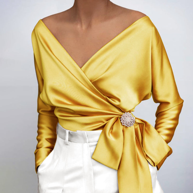 Elegante Seidenbluse Damen Bluse - BerlinGlamour