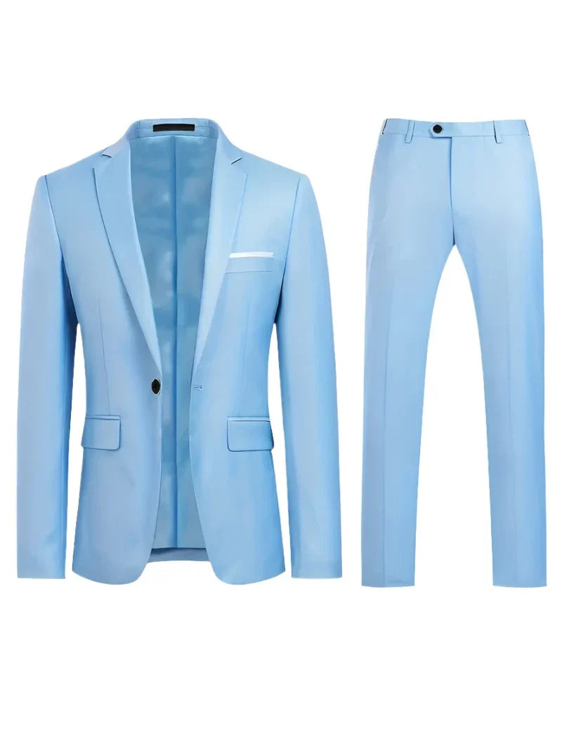Herrenanzug Zweiteiler Klassisch Business Blazer Hose