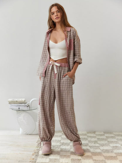 Weiches Damen Pyjama-Set Komfort Eleganz Nachtwear