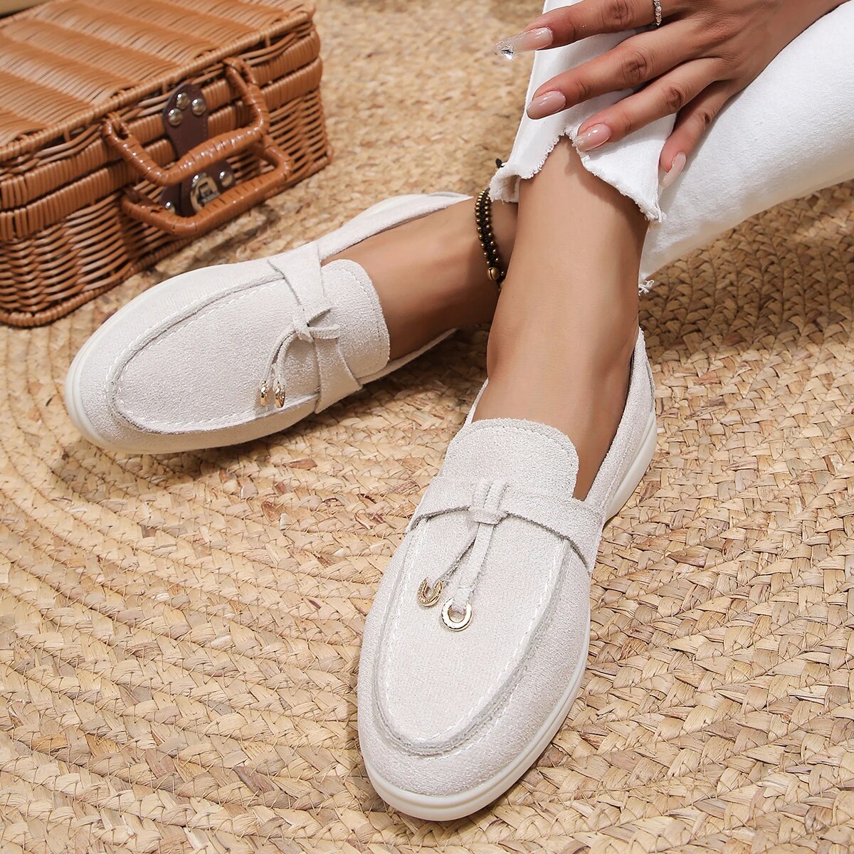 Damen Loafers Bequem Schuhe Komfort