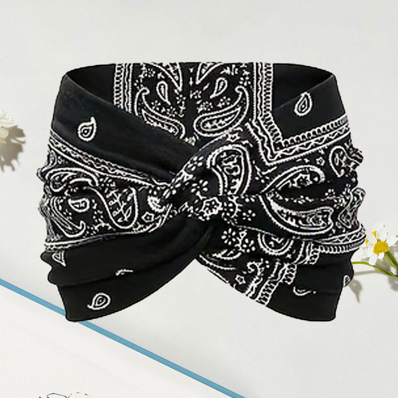 Haarband Breit Batik Vintage Stil