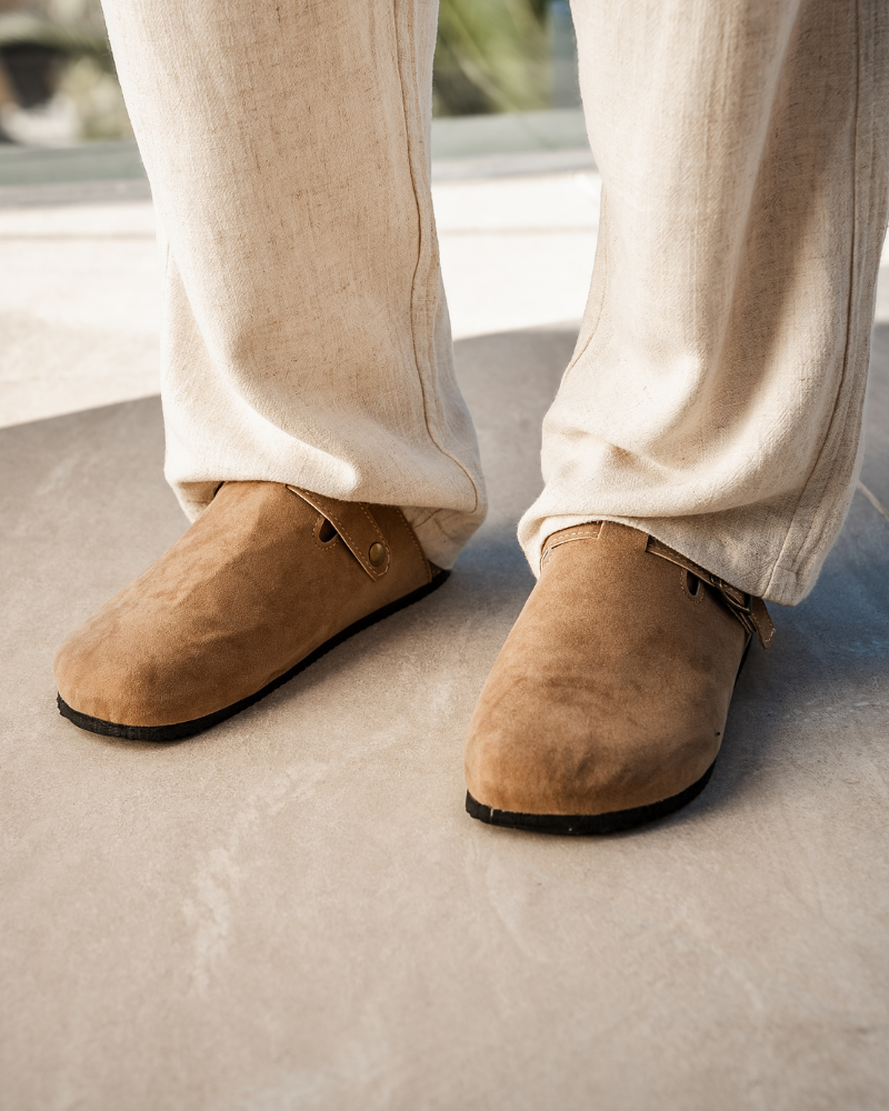 Herren Clog Bequem Wildleder Ergonomisch