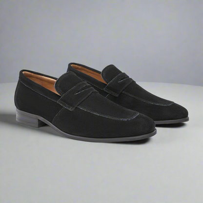 Herren Loafers Lederschnürsenkel Elegante Schwarz - BerlinGlamour