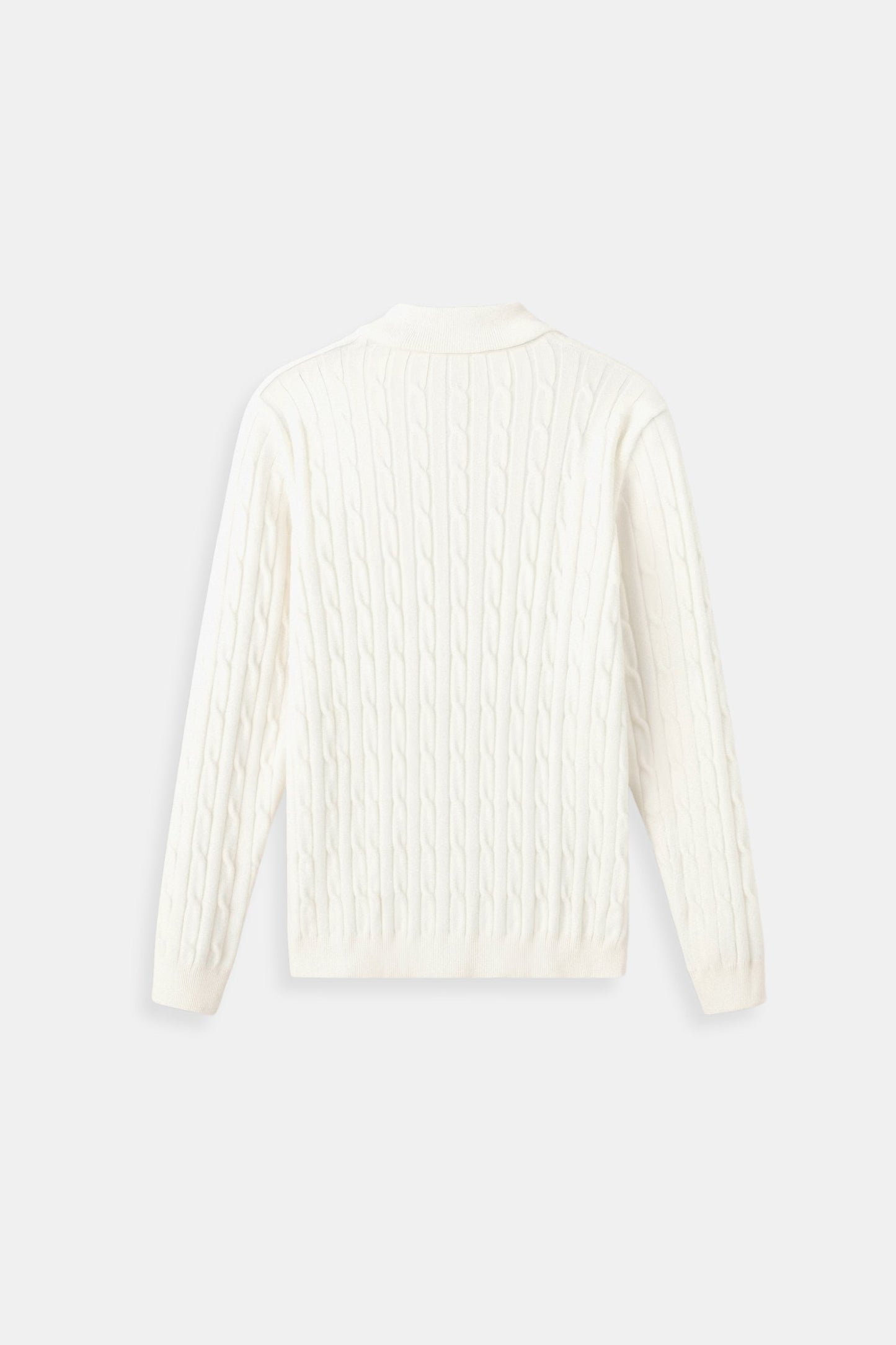 Strickpullover Zopfmuster mit Reißverschluss Damengröße