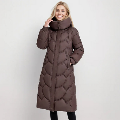 Langer Daunenmantel Steppjacke Winterwarm