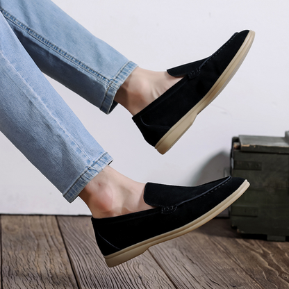 Herren Loafers Wildleder Italienischer Stil Schuhe