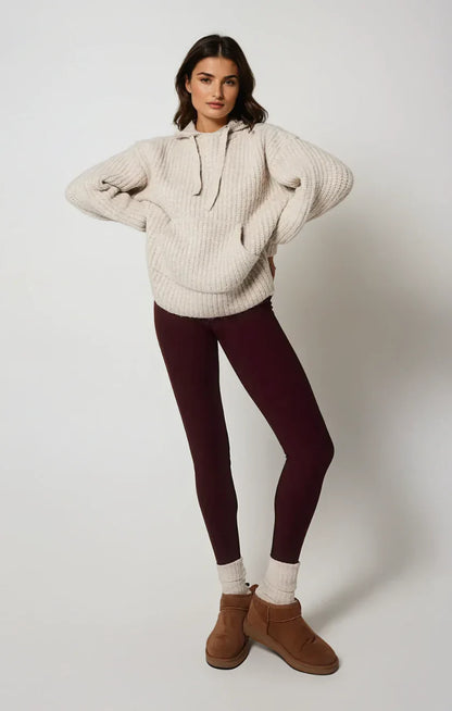 Warme Winterleggings Damen Hohe Taille Thermo