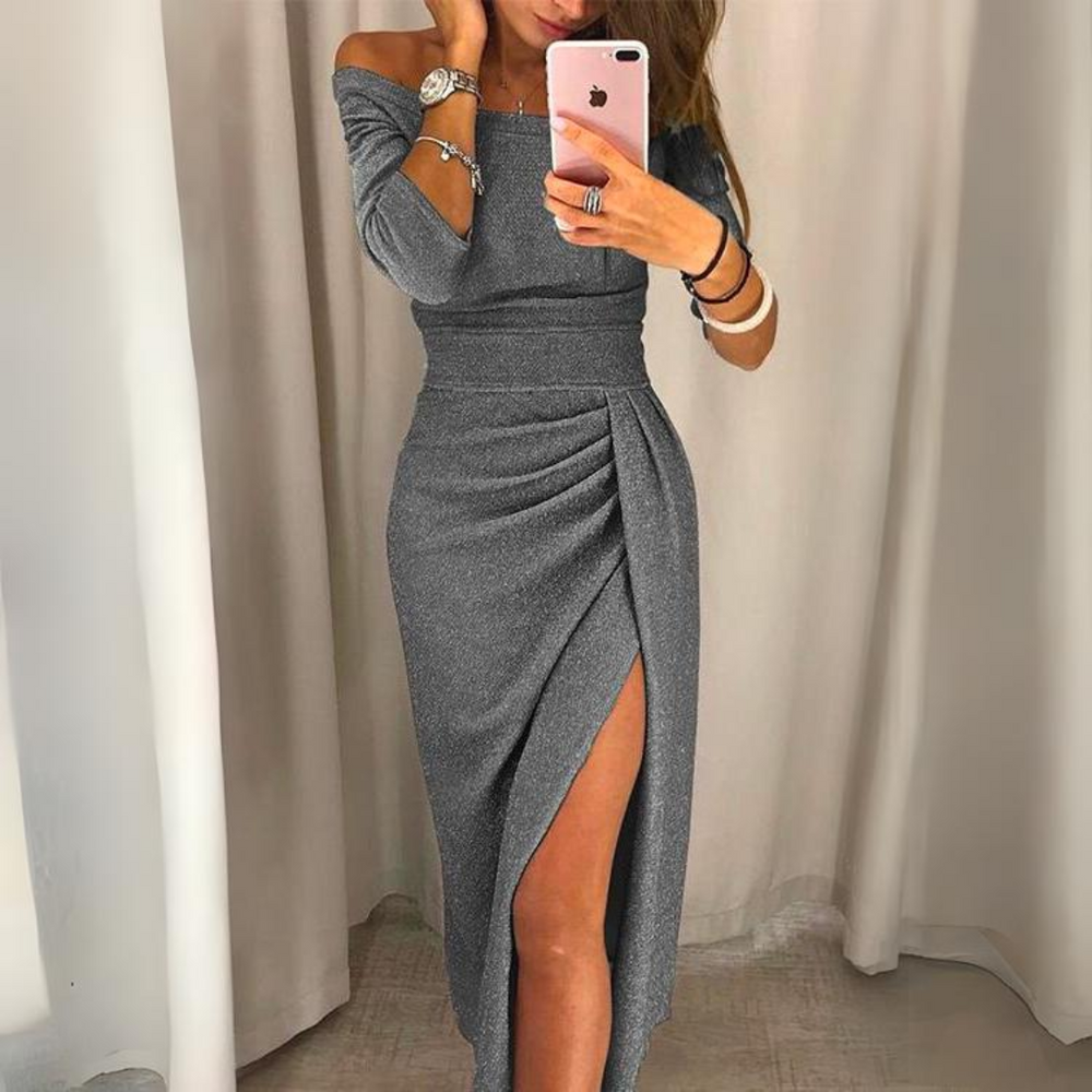 Glamour Partykleid Kurzarm Elegant Damenkleid
