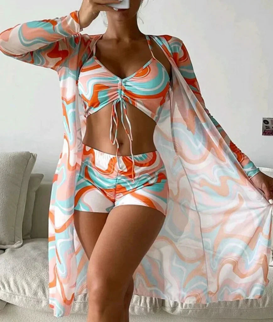 Strand-Bikini-Set Damen Bikini Teilig