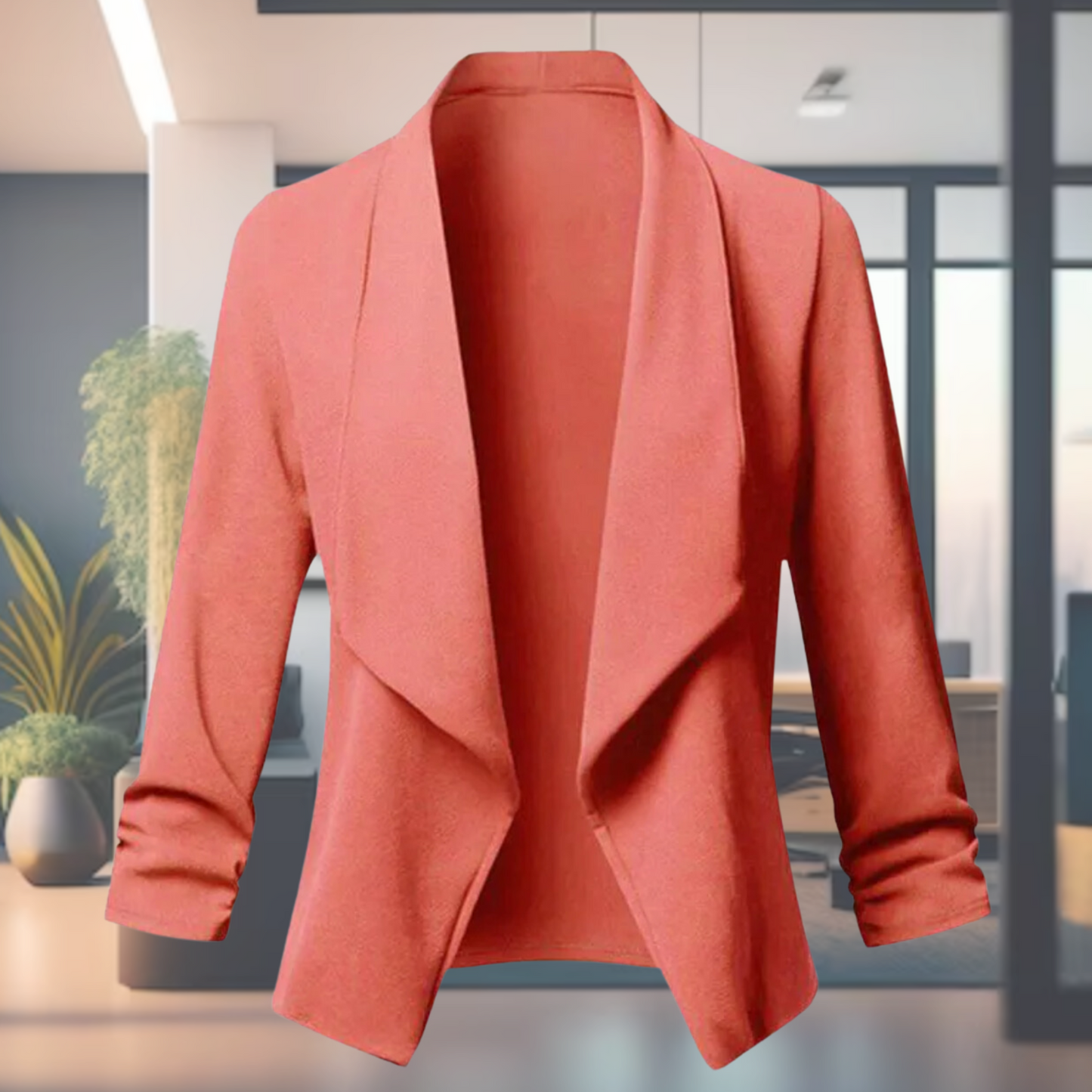 Damenblazer Langärmlig Elegante Businessjacke