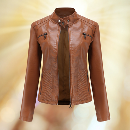 Damen Lederjacke Übergangsjacke Bequem Leder