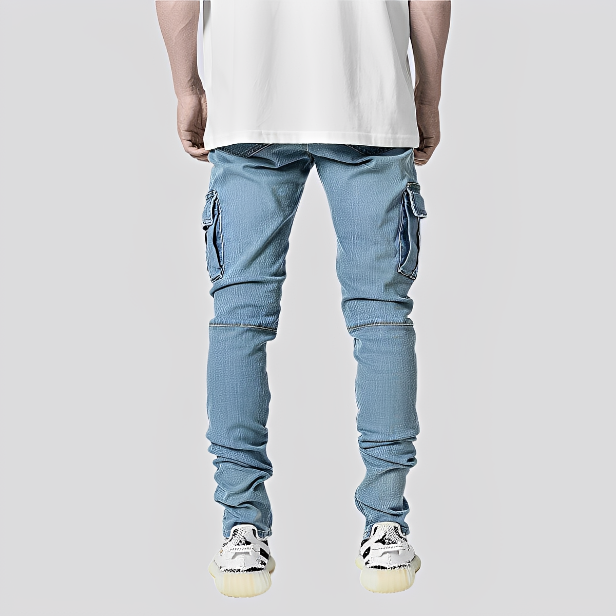 Herren Jeans Bequem Vieltaschen Denim