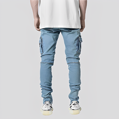 Herren Jeans Bequem Vieltaschen Denim