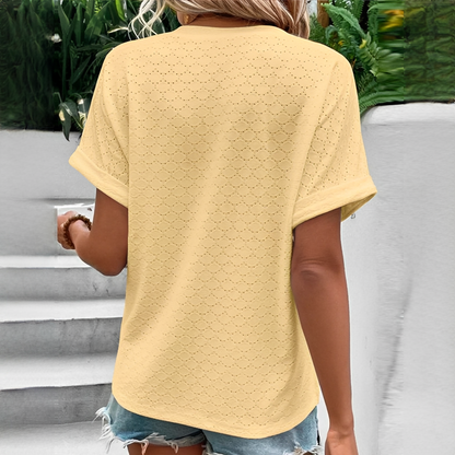 Elegante Damenbluse Modern mit V-Ausschnitt