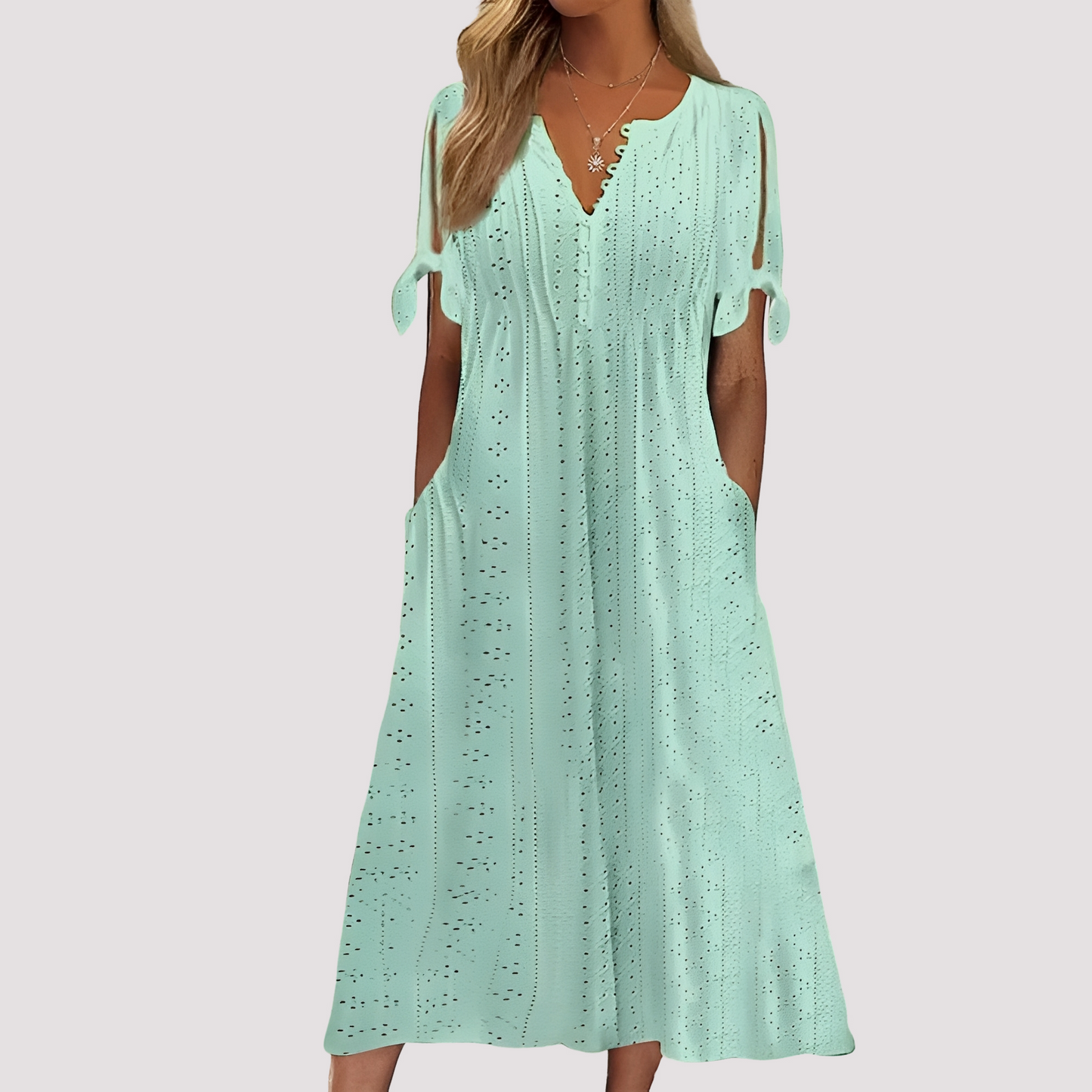 Kleid für Damen Ausgeschnitten Elegant Sommer