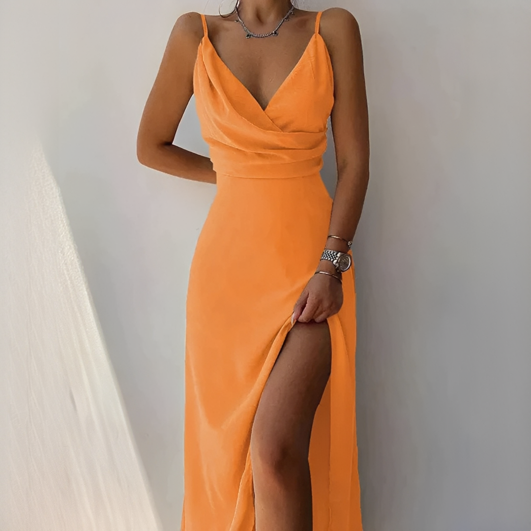 Elegantes Damenkleid Lang Stilvoll Abendkleid