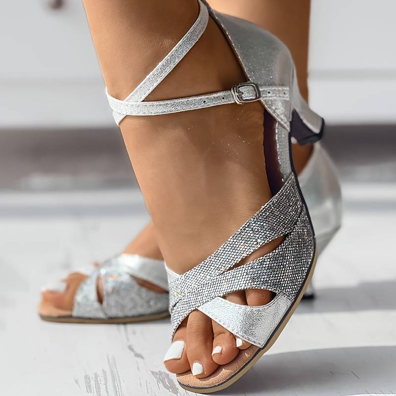 Pailletten-Sandalen Elegantes Damen-Schuh Glitzer - BerlinGlamour