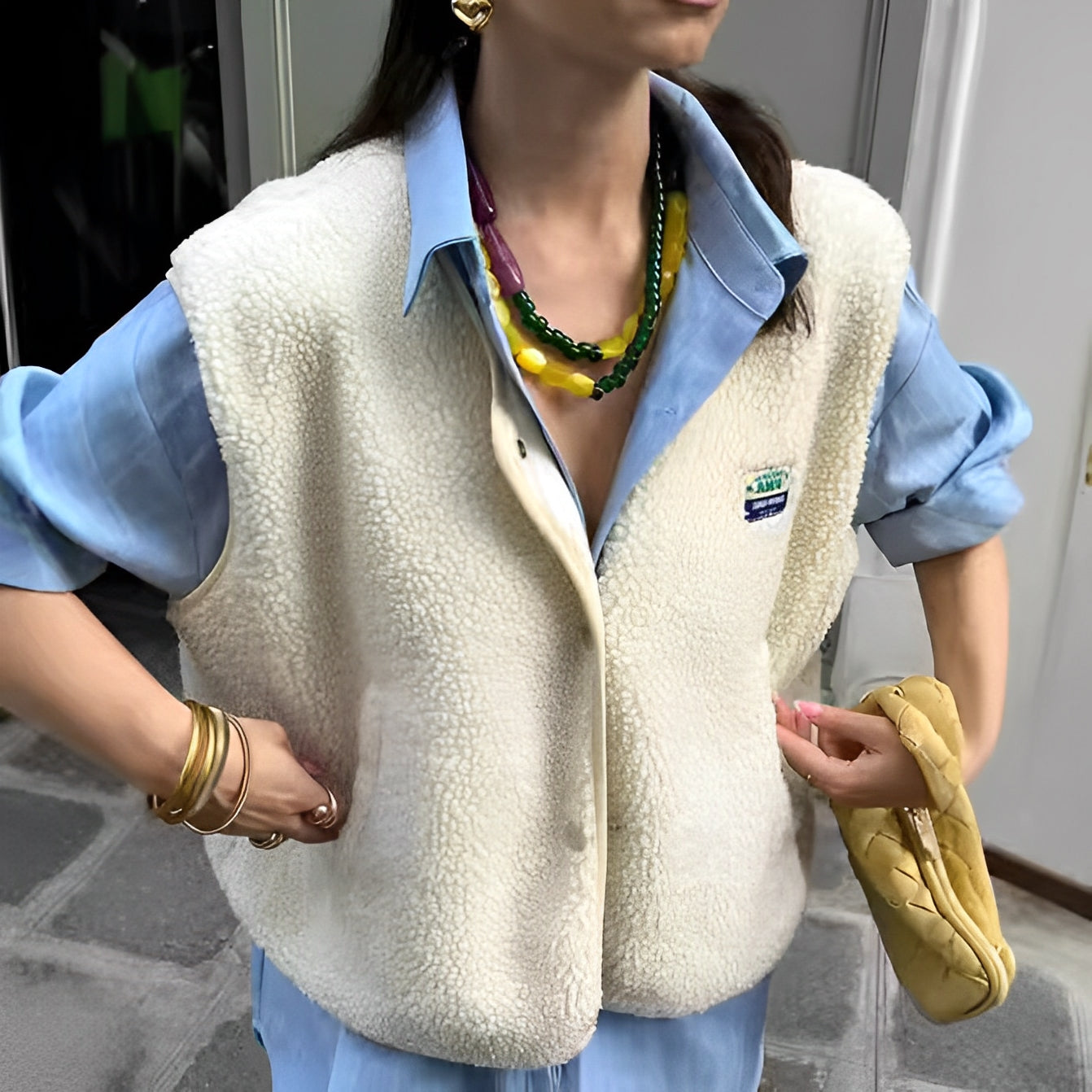 Gewebter Damen-Cardigan Offen Strick Modern