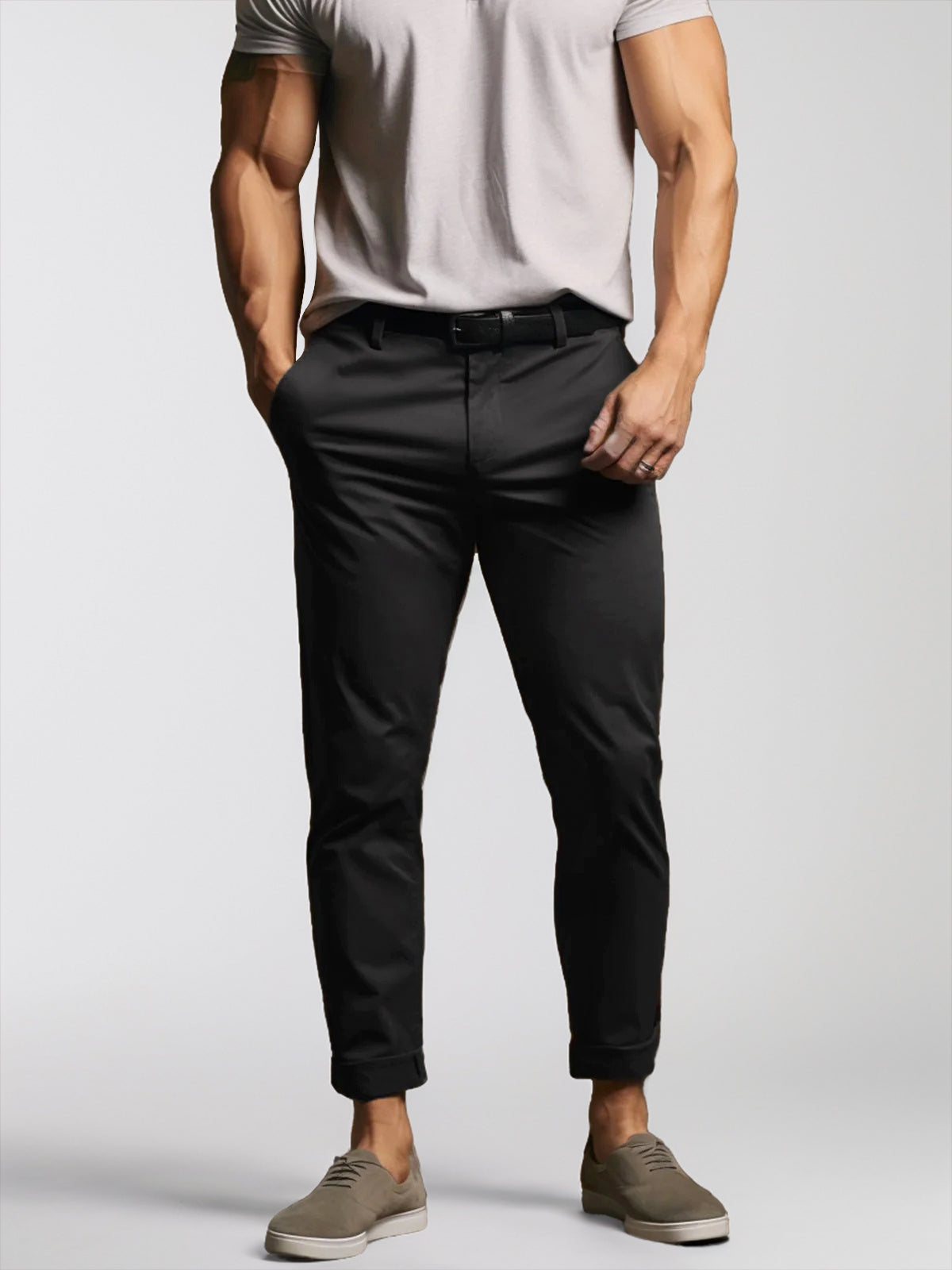 Herren Chino Hose Dehnbar Baumwolle Bequem