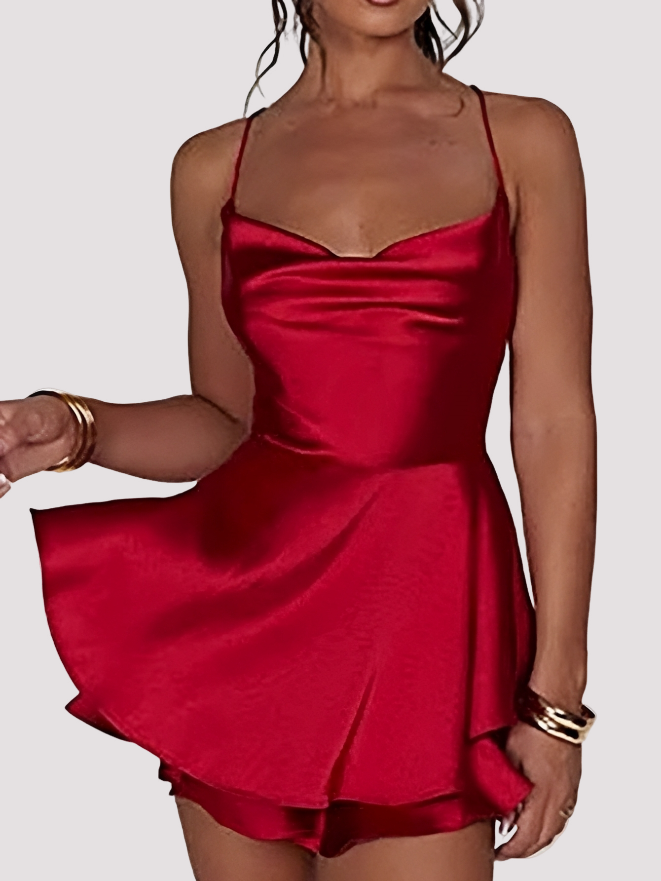 Elegantes Damen Minikleid Cocktailkleid Kurz