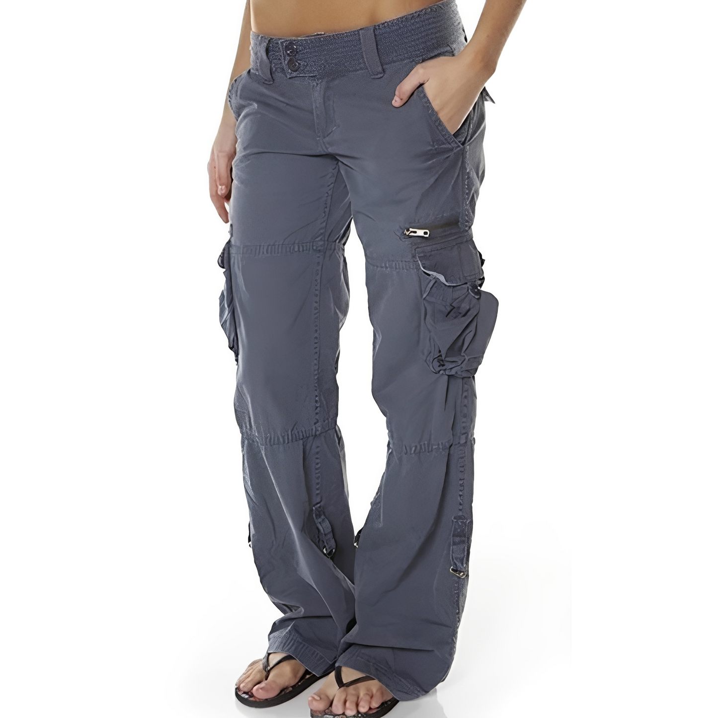 Damen Cargohose Bequem Locker Sitzend Modisch